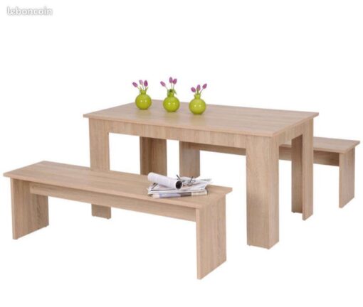 TABLE MUNCHEN SET + 2 BANCS 33